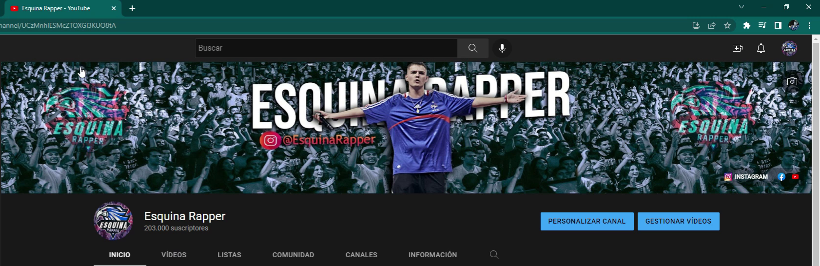 Canal Esquina Rapper — 203K suscriptores